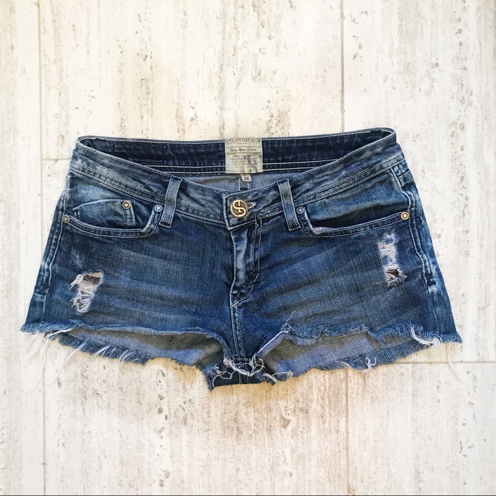 3/$15 Dylan George Distressed Denim Shorts Size 26